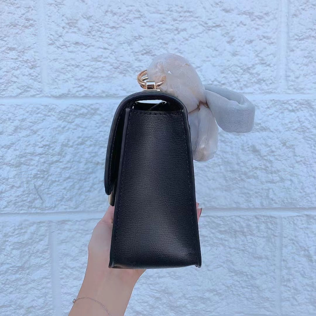 MICHAEL KORS 35F1G6SS5L Sonia Small Leather Shoulder Bag In Black MICHAEL KORS 35F1G6SS5L Sonia Small Leather Shoulder Bag In Black